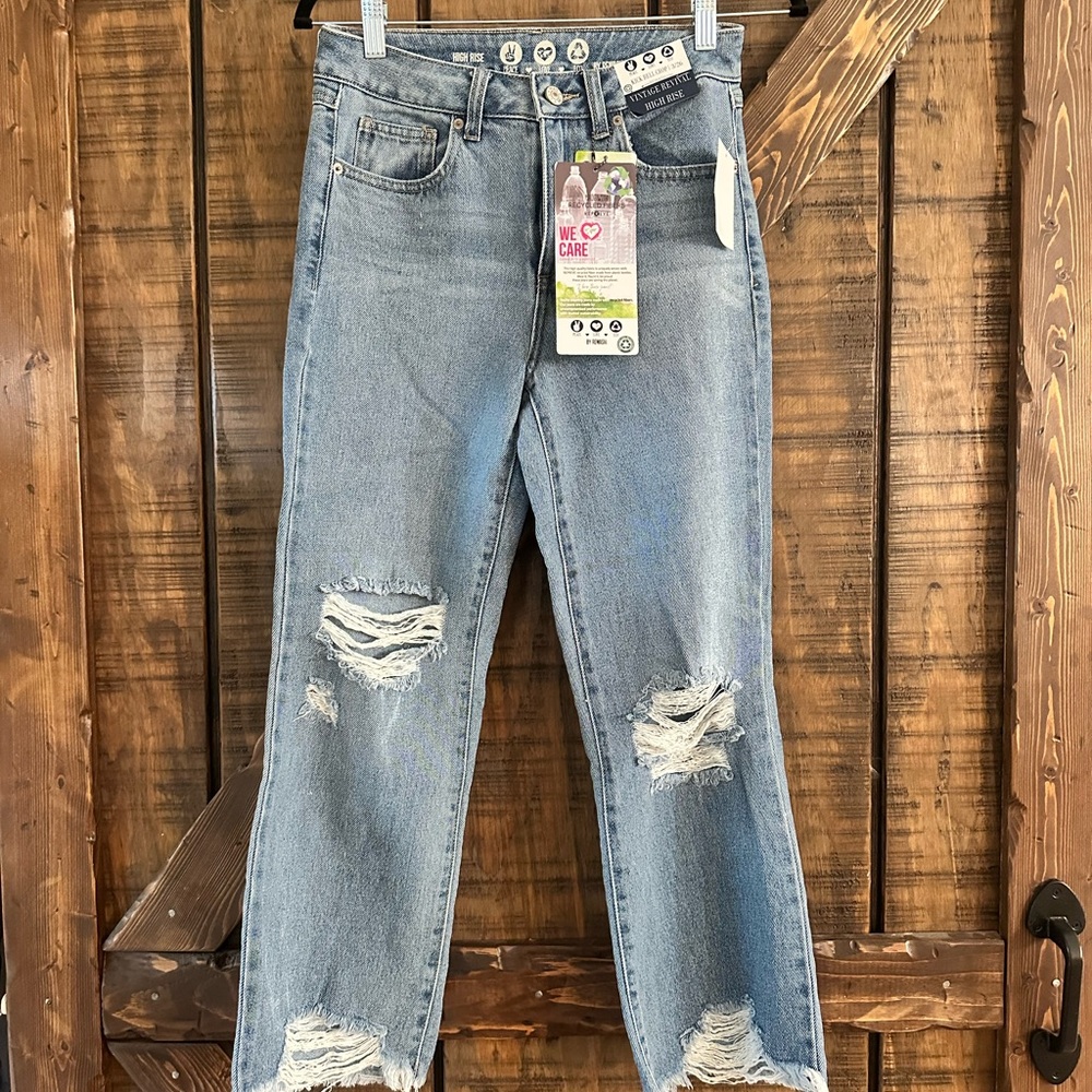 Light Blue Distressed Women's Jeans
